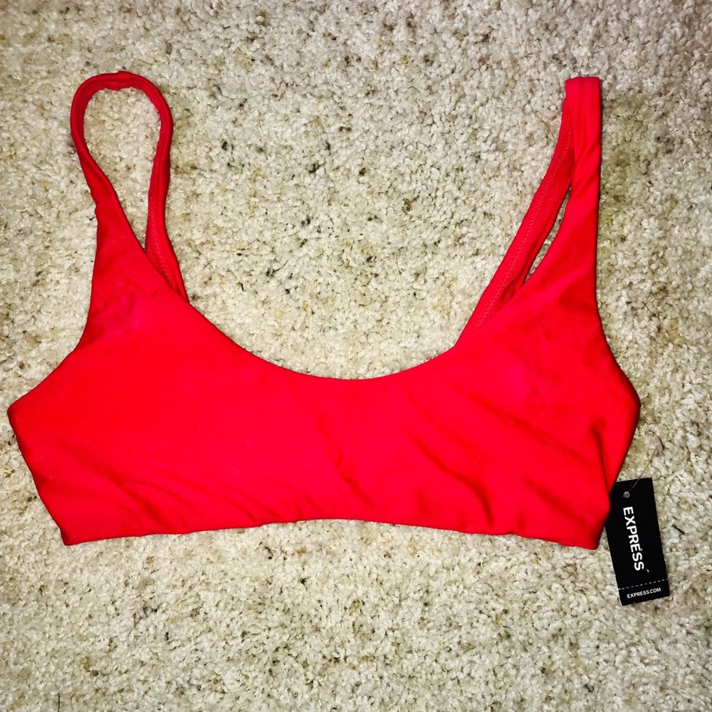 **NEW** Express red scoop neck bikini top
